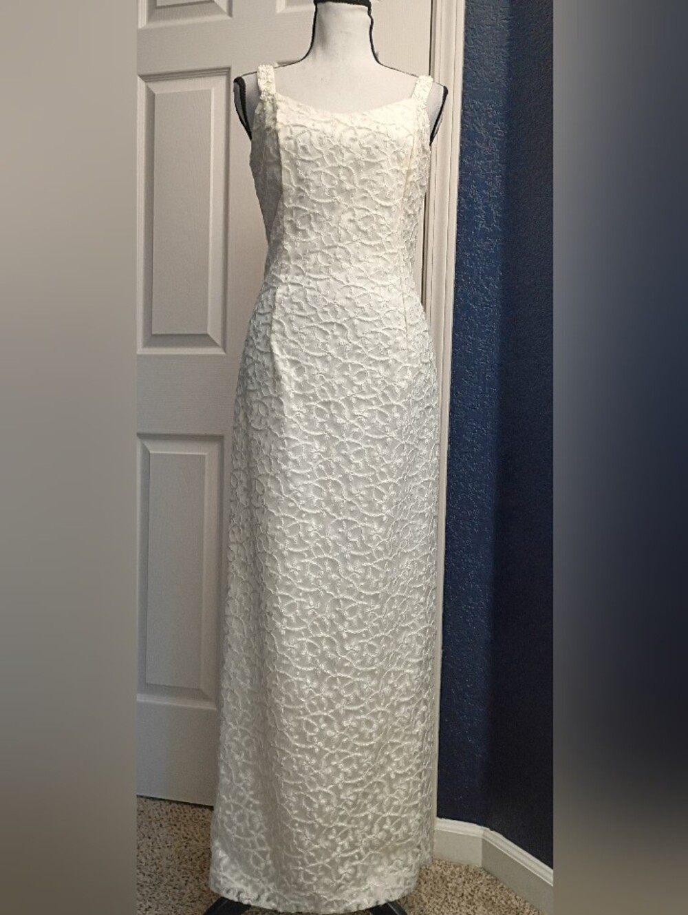 Scott McClintock White Lace Maxi Dress Vintage